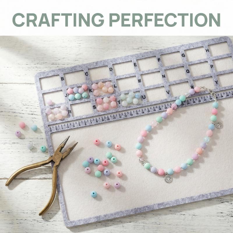 Art Craft And Design - 펠트 비딩 매트 직사각형 펠트 비즈