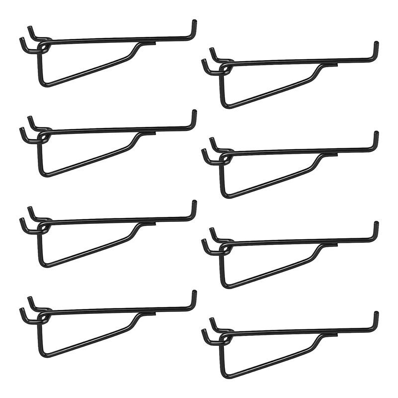 Art Craft Board - 75STO-페그보드 선반 훅, 8팩 6인치 금속