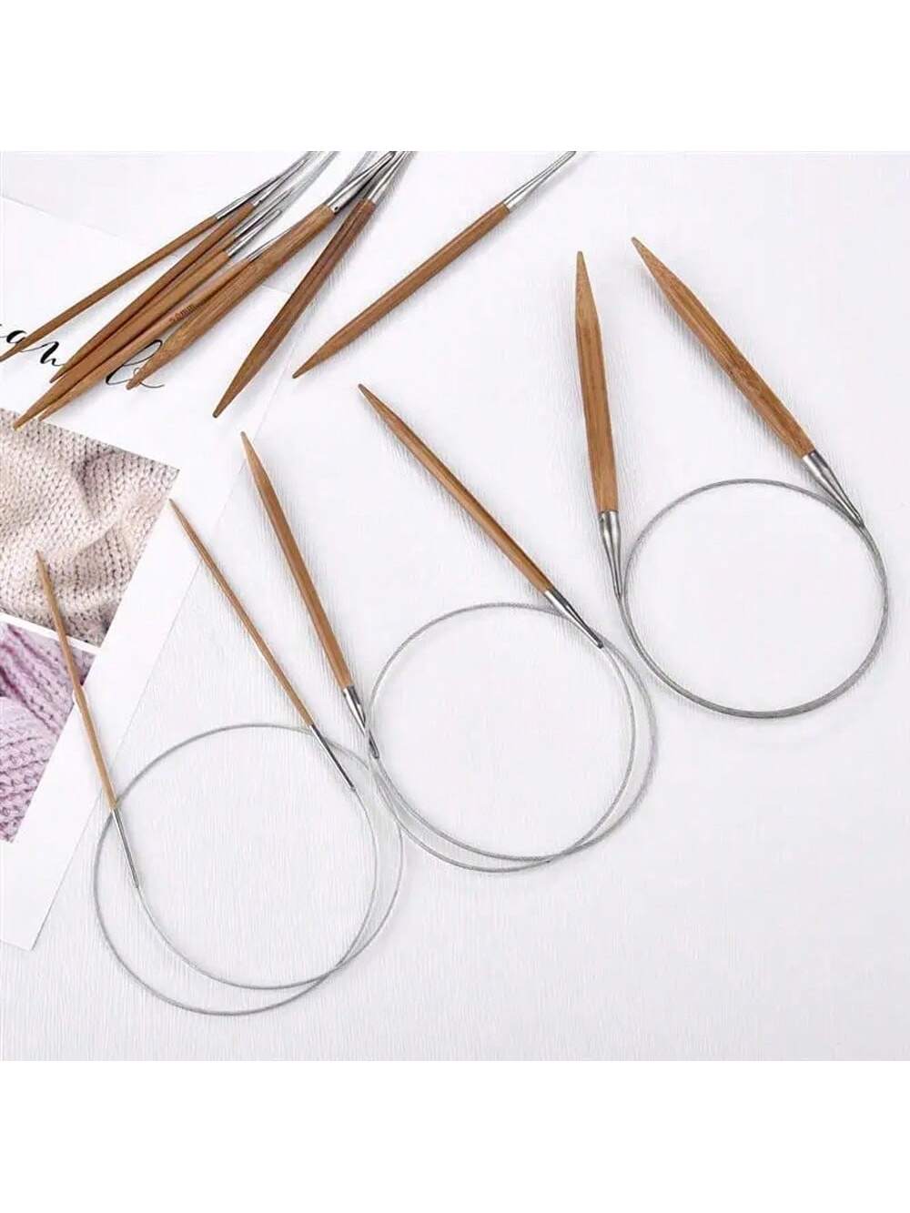 Knitting Needle Circular - 1Pcs 3.0-10mm 천연 대나무 원형 뜨개질