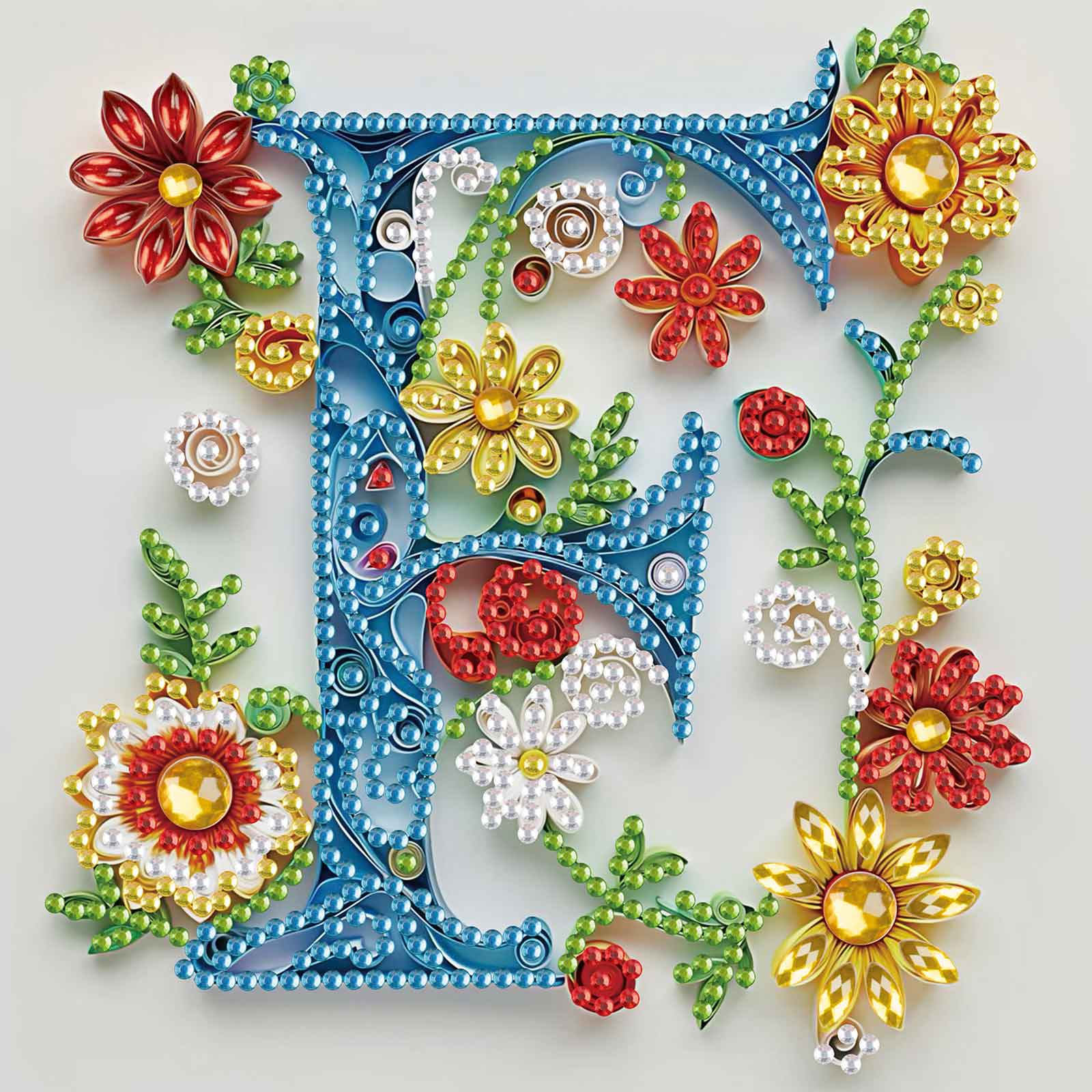 Art Craft Letter F - 특별한 모양의 다이아몬드 아트 페인팅 키트,