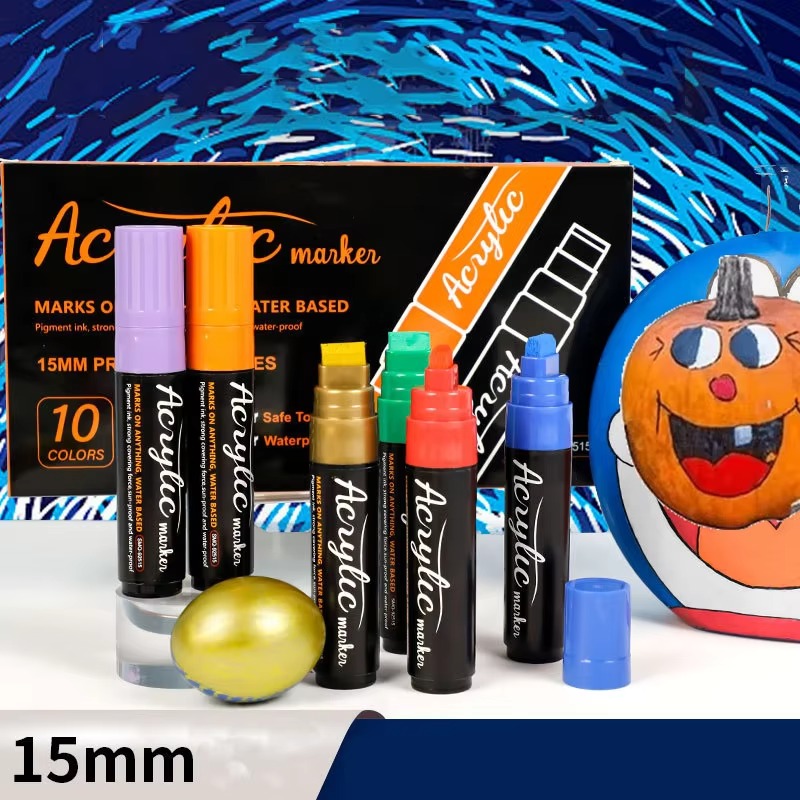 Art Craft Jumbo - 10/12 색상 점보 15/10mm 아크릴 페인트