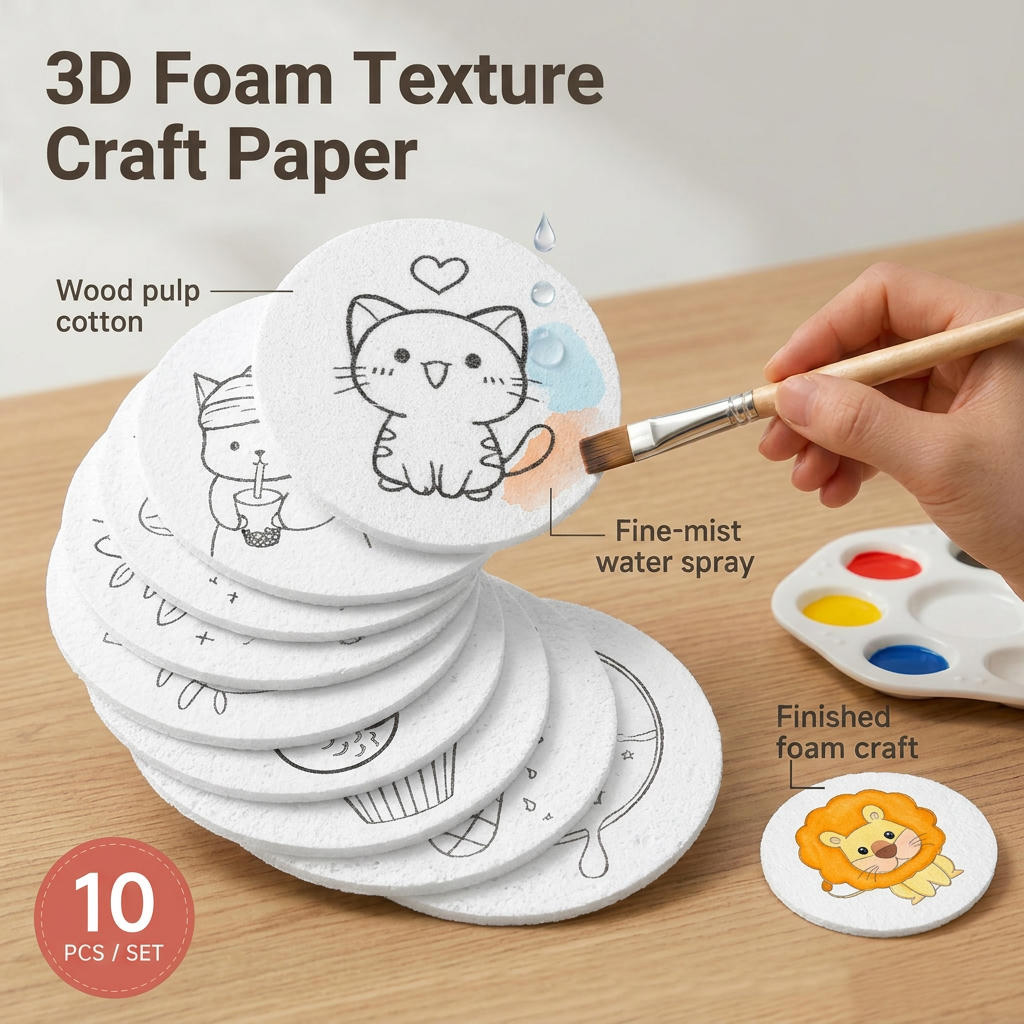 Art Craft Board - 10개입 목재펄프 섬유 폼 텍스처 종이