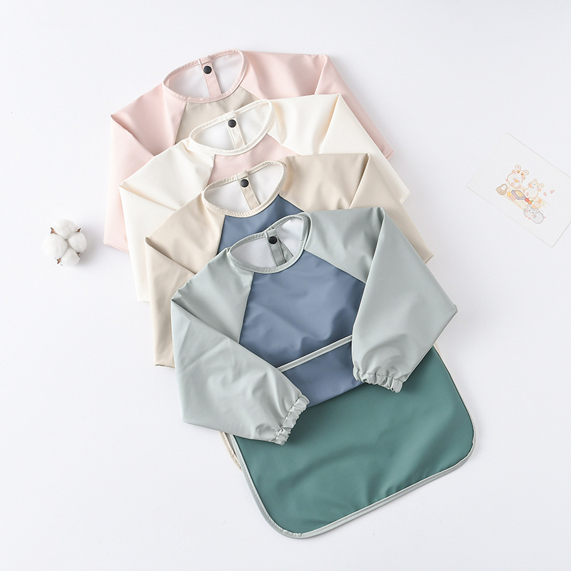 어린이 아기 긴 소매 PU Bibs 어린이 유아 미술  - Art Craft Toddler 리뷰 및 가격