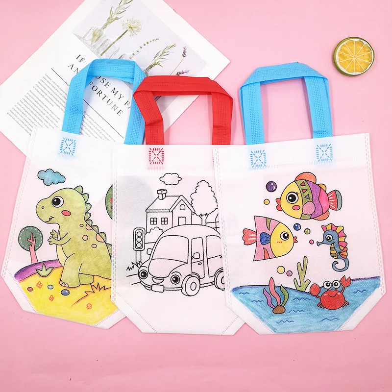 24개 귀여운 만화 색칠 가방 재사용 가능한 카니발 생 - Art Craft Event 리뷰 및 가격