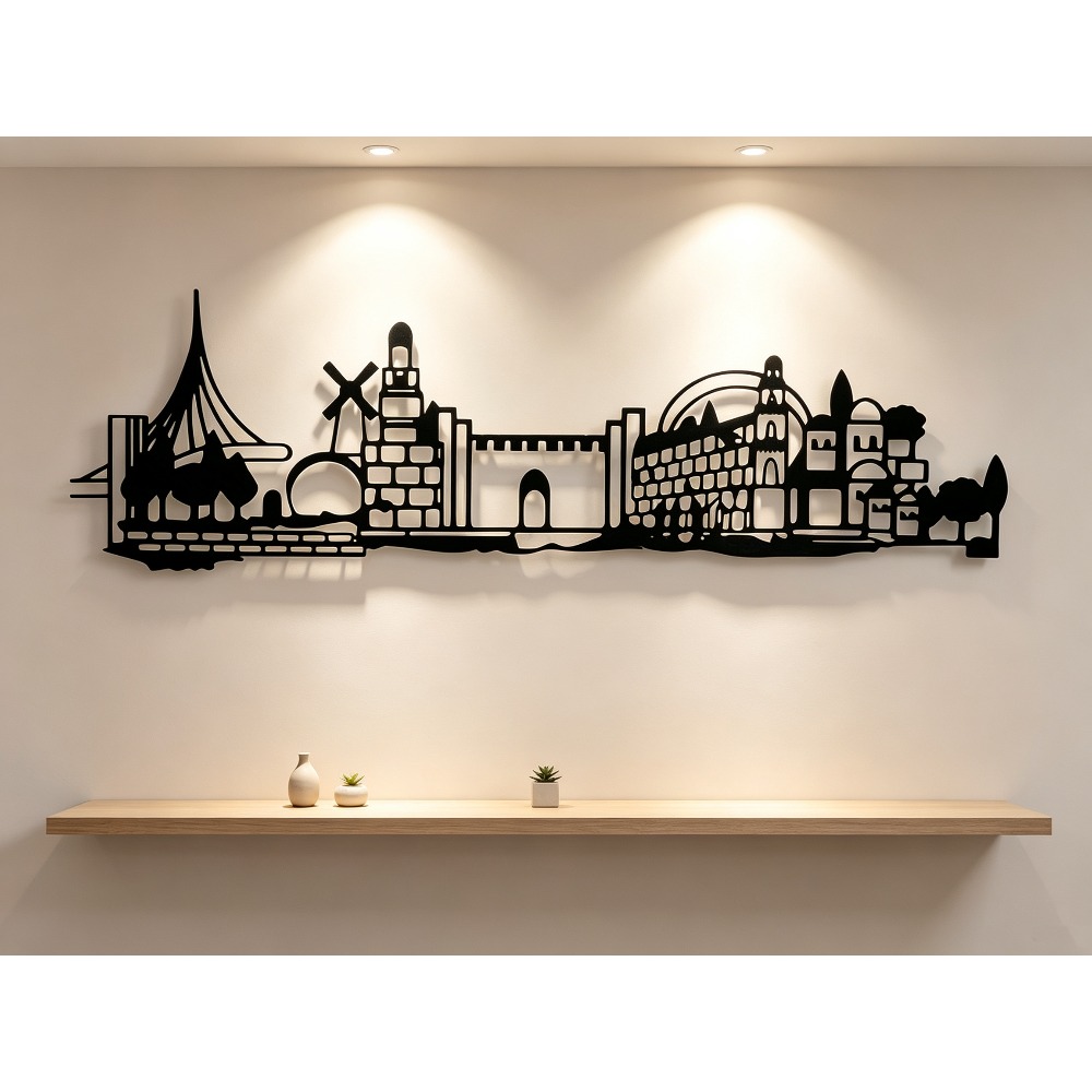 CIFBUY 메탈 벽 장식 예루살렘 스카이라인 데코 빈 - Art & Craft Village Pondicherry 리뷰 및 가격