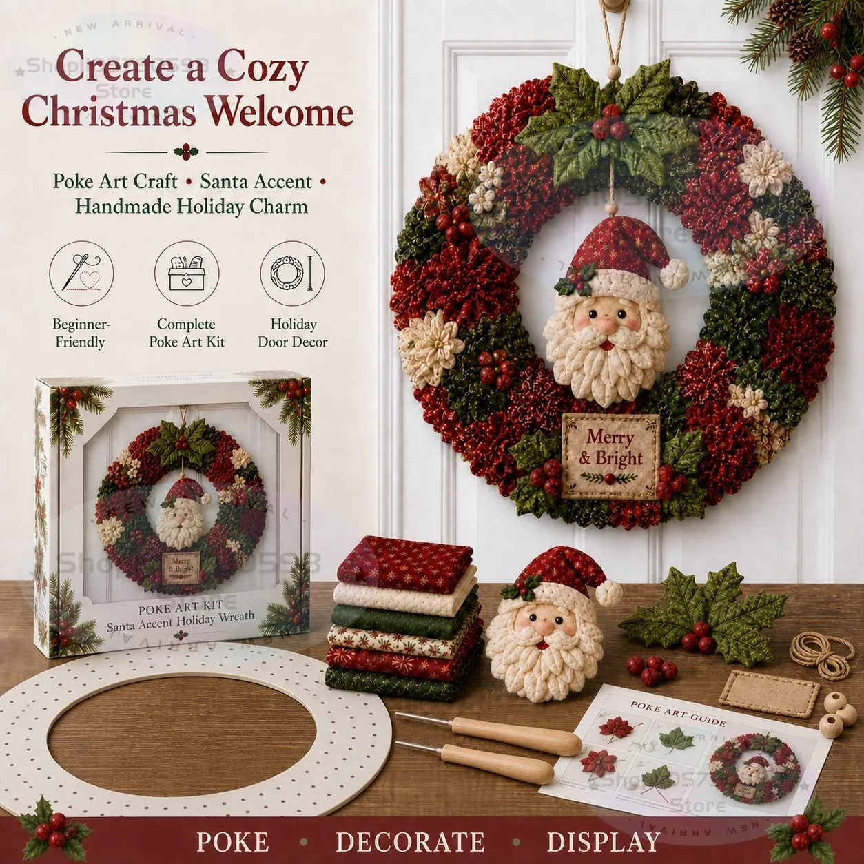 2026 3D 패브릭 펀치 장식 화환 DIY 키트, 성 - Art Craft Holiday 리뷰 및 가격