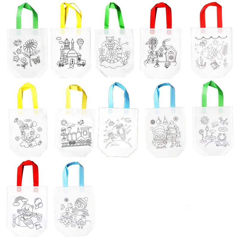 24pcs 귀여운 만화 색칠 가방 생일 파티를위한 재사 - Art Craft Event 리뷰 및 가격