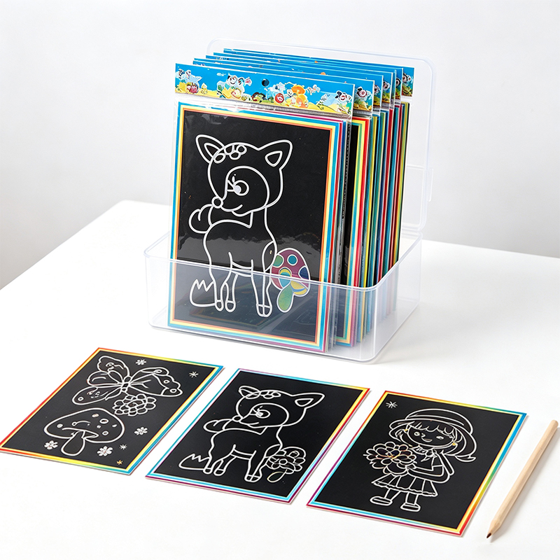 10/15/20 시트 작은 스크래치 아트 종이 무작위  - Art Craft Stationery 리뷰 및 가격