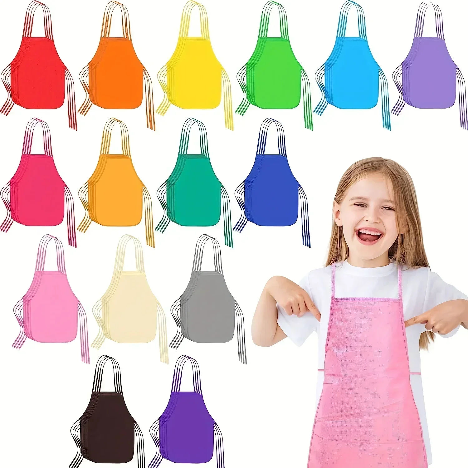 30pcs 어린이 부직포 앞치마 클래스 공예 미술 그림 - Art Craft Classes 리뷰 및 가격