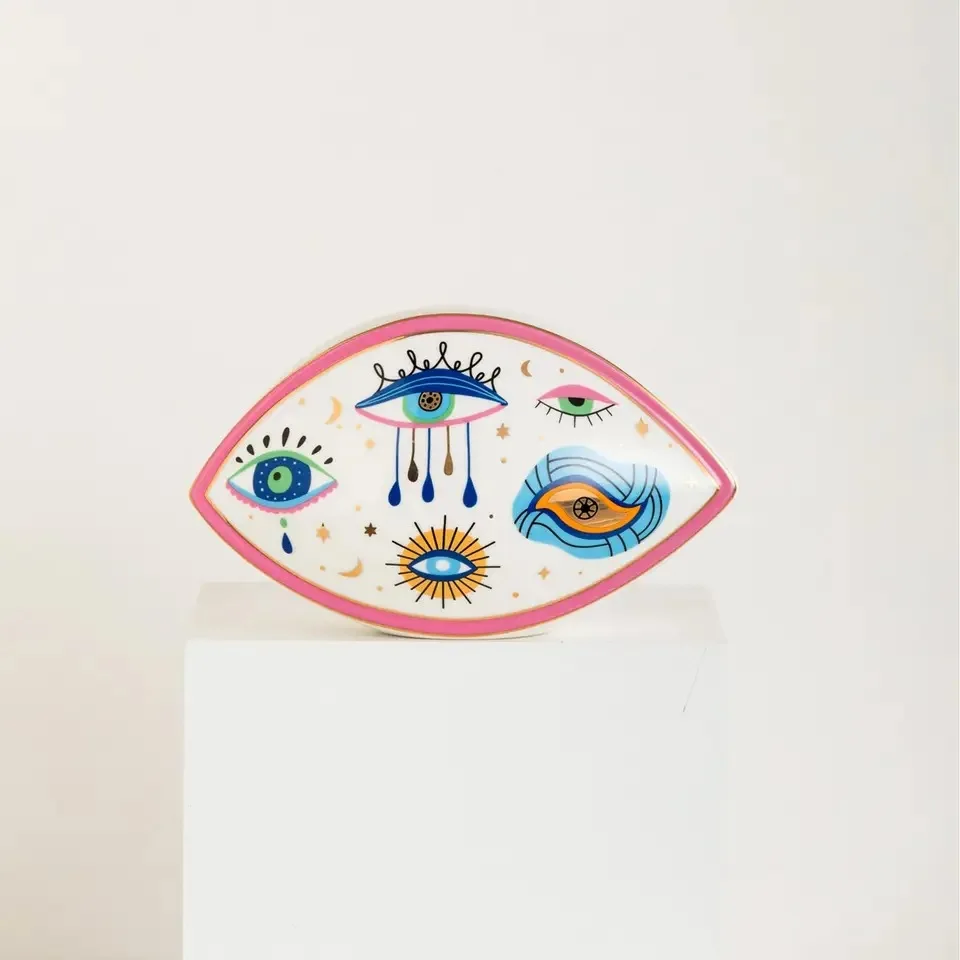 창의적인 도예 공예, 홈 장식, 터키 블루 이블 아이  - Art Craft New Year 리뷰 및 가격
