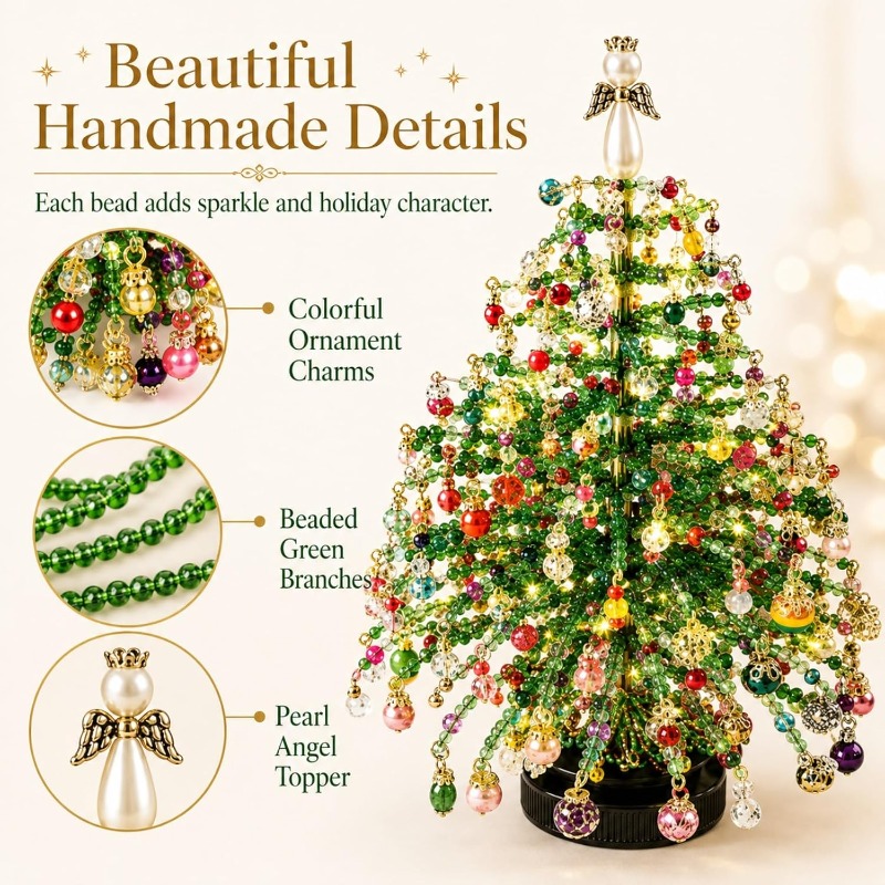 비즈 크리스마스 트리 공예 키트 올인원 휴일 선물 세트 - Art And Craft For Xmas 리뷰 및 가격