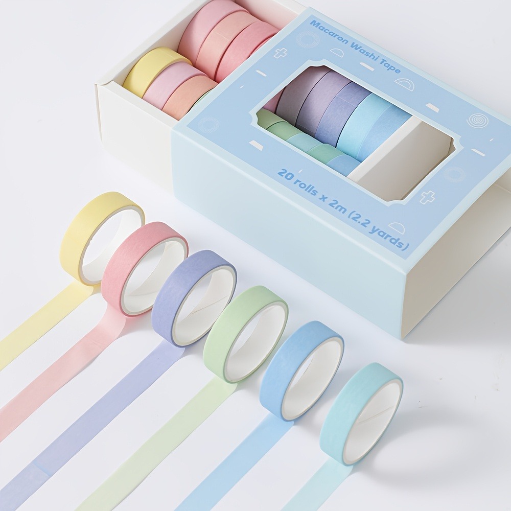 마카롱 테이프 20롤, 폭 0.4인치, 학용품, 미술  - Art Craft Stationery 리뷰 및 가격