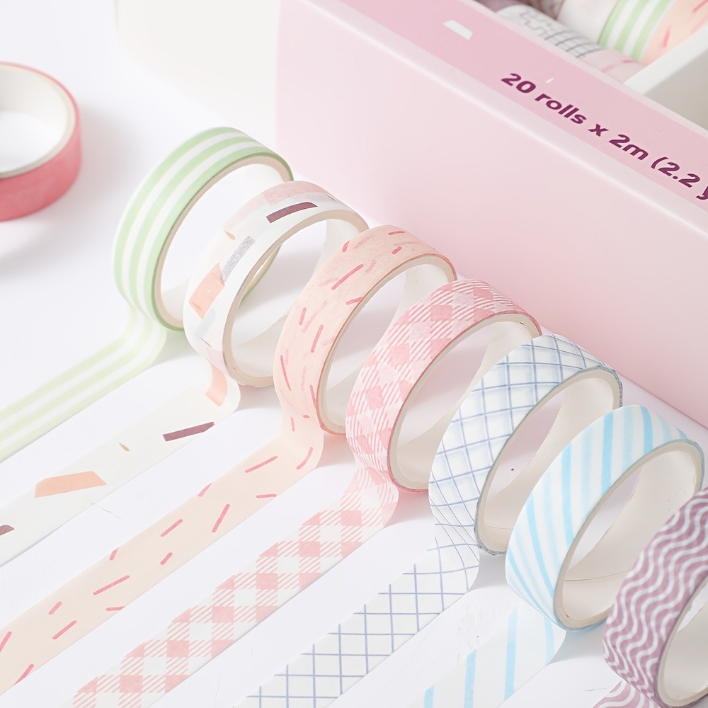마카롱 테이프 20롤, 폭 0.4인치, 학용품, 미술  - Art Craft Stationery 리뷰 및 가격