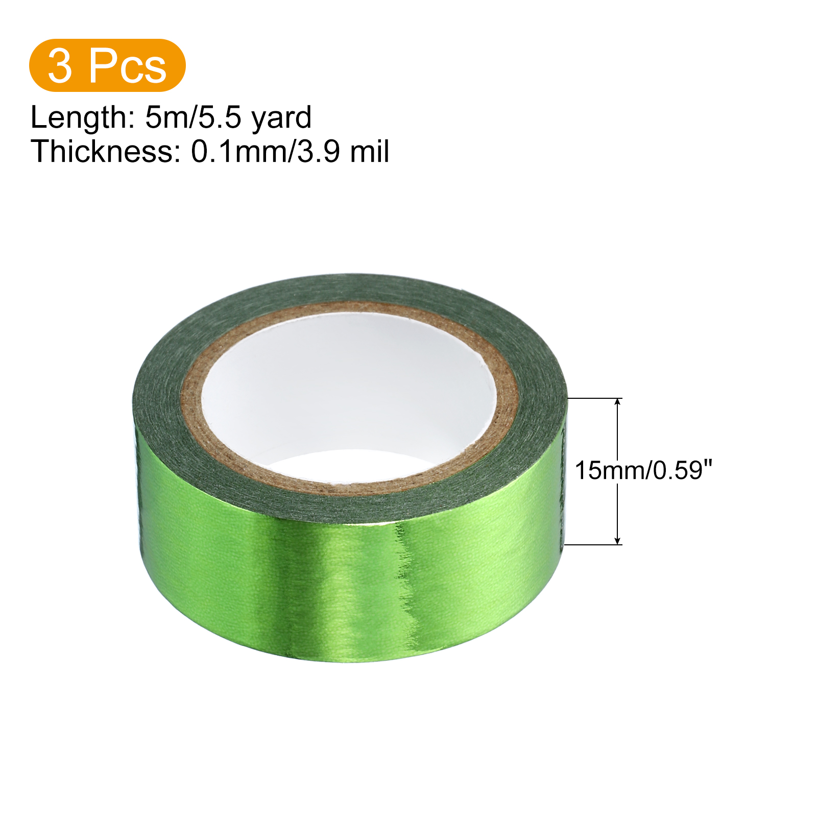 3 롤 15mm x 5m 금속 Washi 테이프 거울  - Art Craft Stationery 리뷰 및 가격