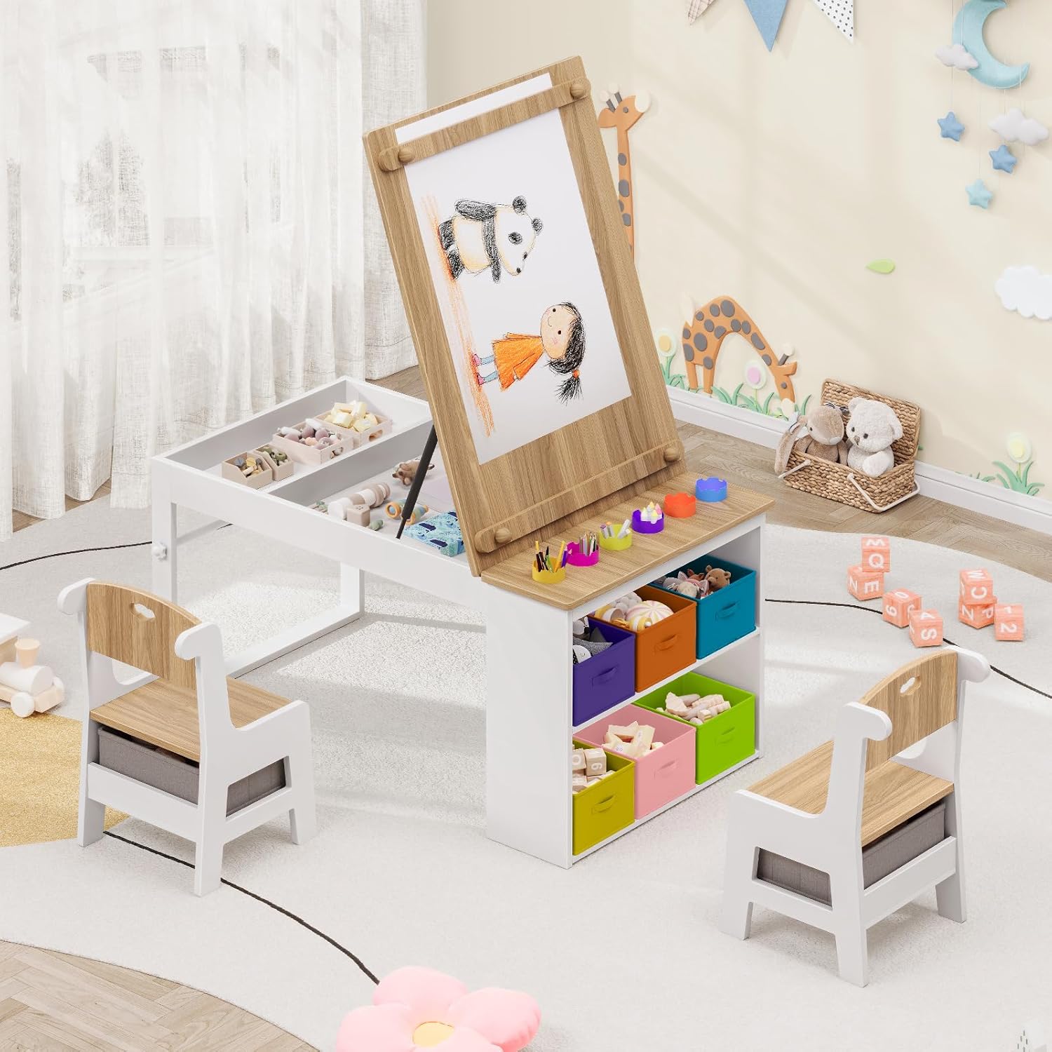 어린이 미술 테이블 및 의자 세트, 유아용 공예 테이블 - Art Craft Toddler 리뷰 및 가격