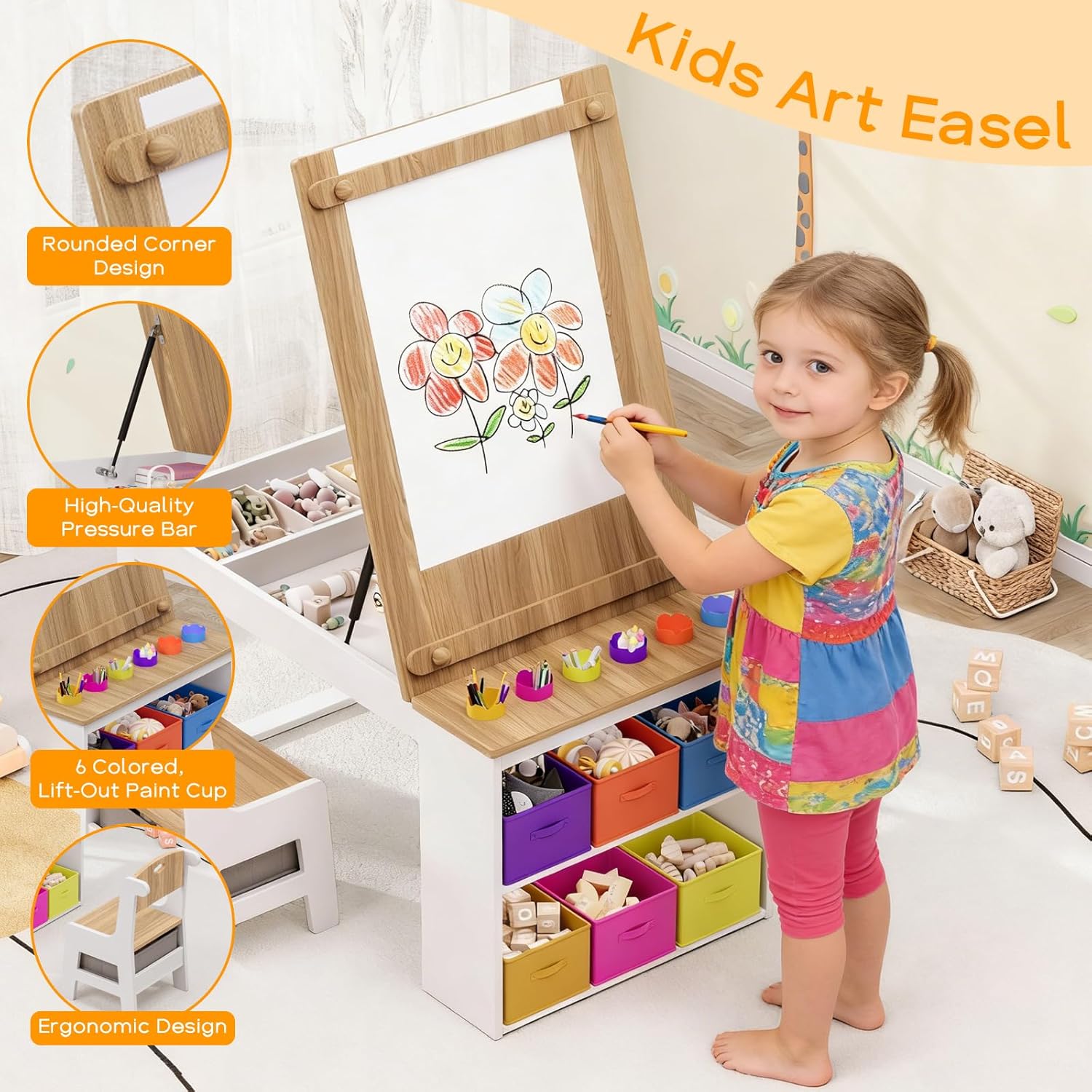 어린이 미술 테이블 및 의자 세트, 유아용 공예 테이블 - Art Craft Toddler 리뷰 및 가격