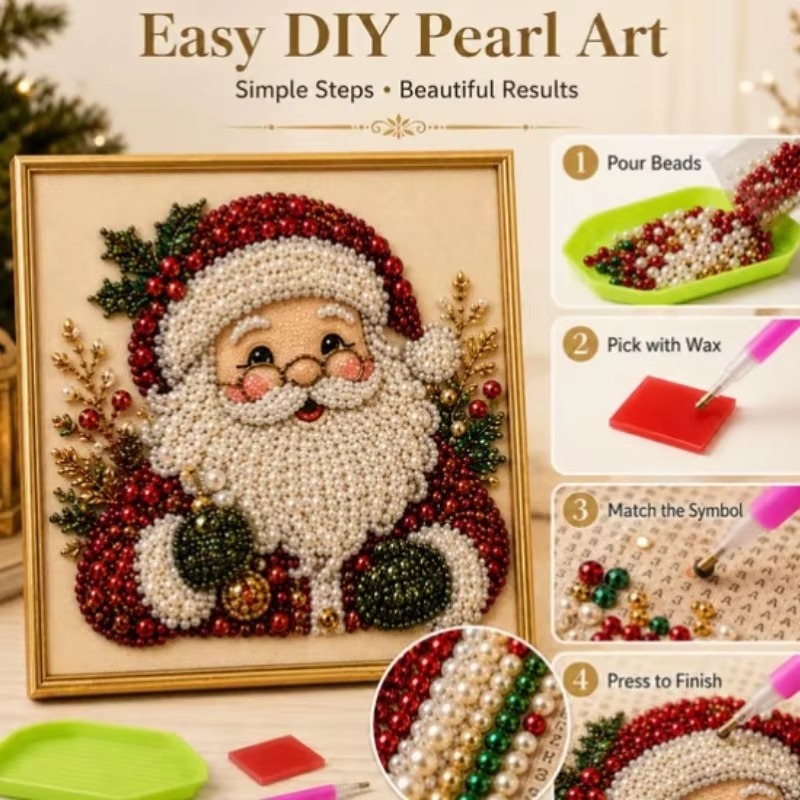 3D 크리스마스 진주 라인스톤 페인팅 키트 DIY 핸드 - Art And Craft For Xmas 리뷰 및 가격