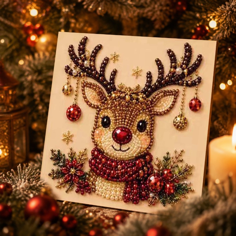 3D 크리스마스 진주 라인스톤 페인팅 키트 DIY 핸드 - Art And Craft For Xmas 리뷰 및 가격