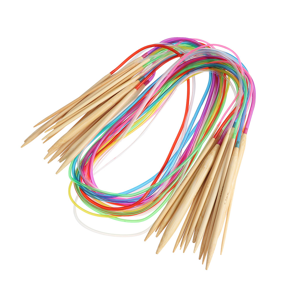 18개 세트 대나무 원형 뜨개 바늘, 다채로운 색상,  - Knitting Needle Circular 리뷰 및 가격