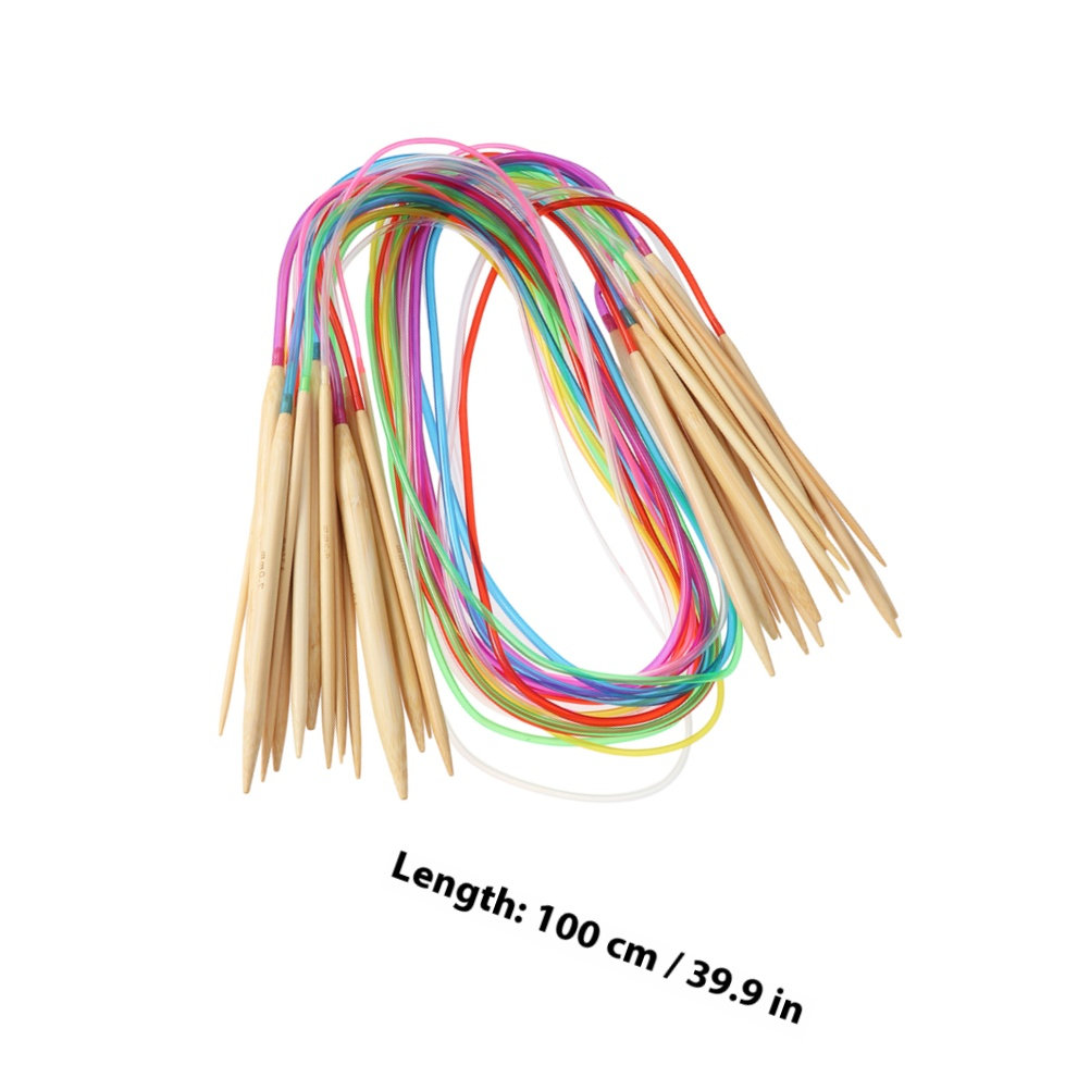 18개 세트 대나무 원형 뜨개 바늘, 다채로운 색상,  - Knitting Needle Circular 리뷰 및 가격