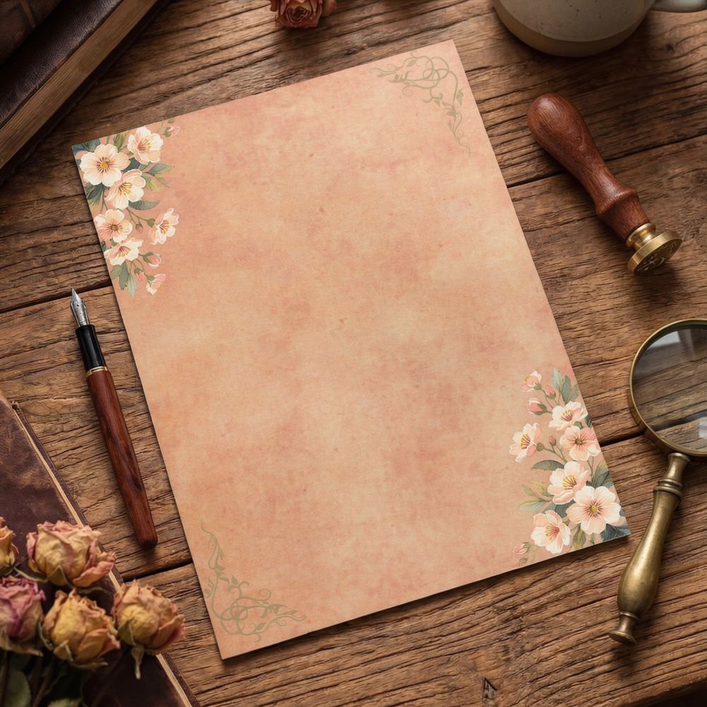 빈티지 스타일의 편지지 세트, A4 사이즈, 로맨틱한  - Art Craft Stationery 리뷰 및 가격