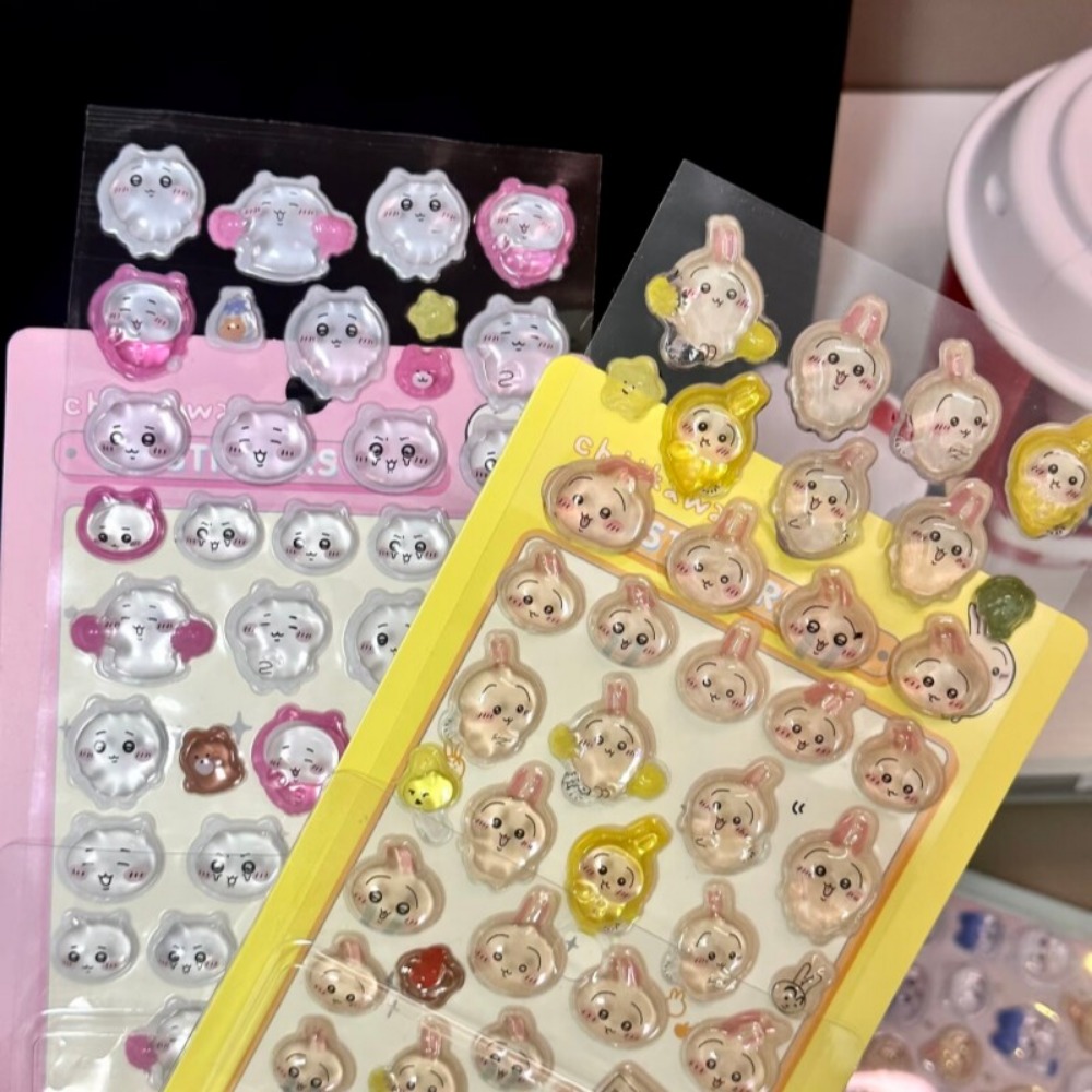 귀여운 치이카와 3D 크리스탈 엠보싱 스티커 DIY 데 - Art Craft Stationery 리뷰 및 가격