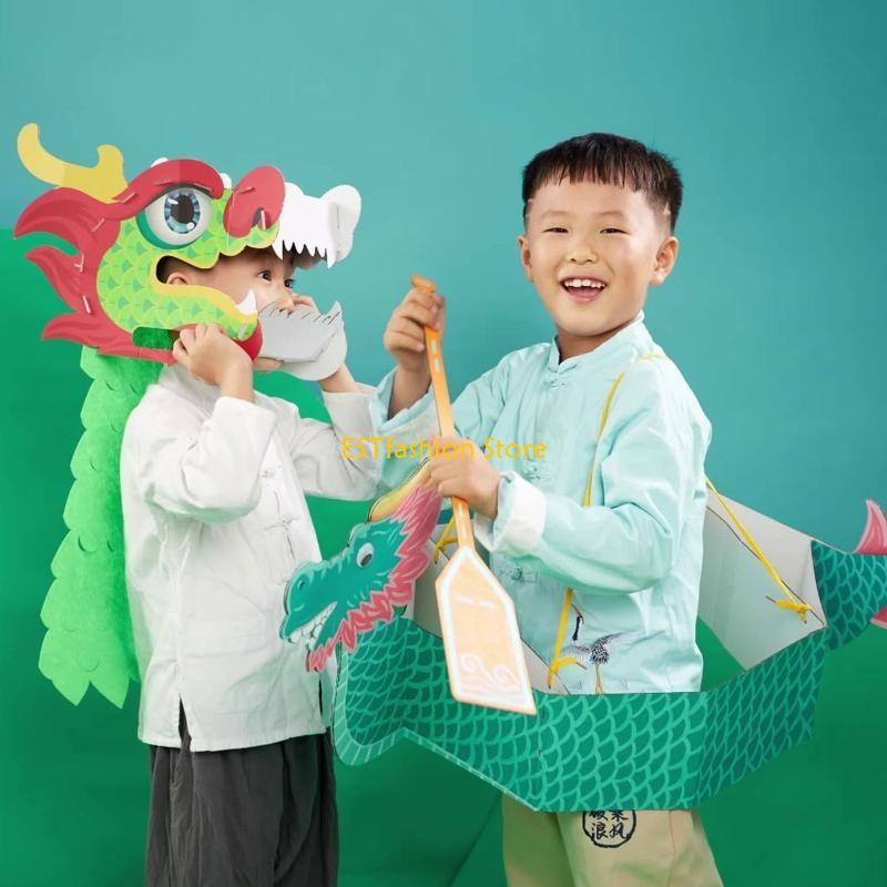 Y5GC 수제 3D 종이 드래곤 인터랙티브 DIY 수공 - Art Craft New Year 리뷰 및 가격