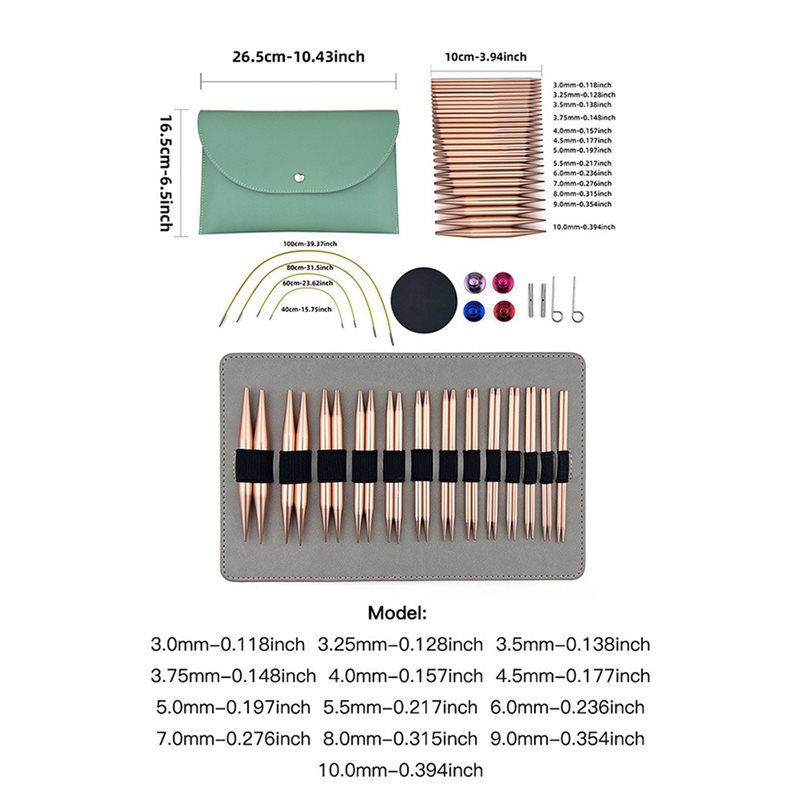 AC88-26 교체 가능한 원형 뜨개 바늘 세트, 원형 - Knitting Needle Circular 리뷰 및 가격