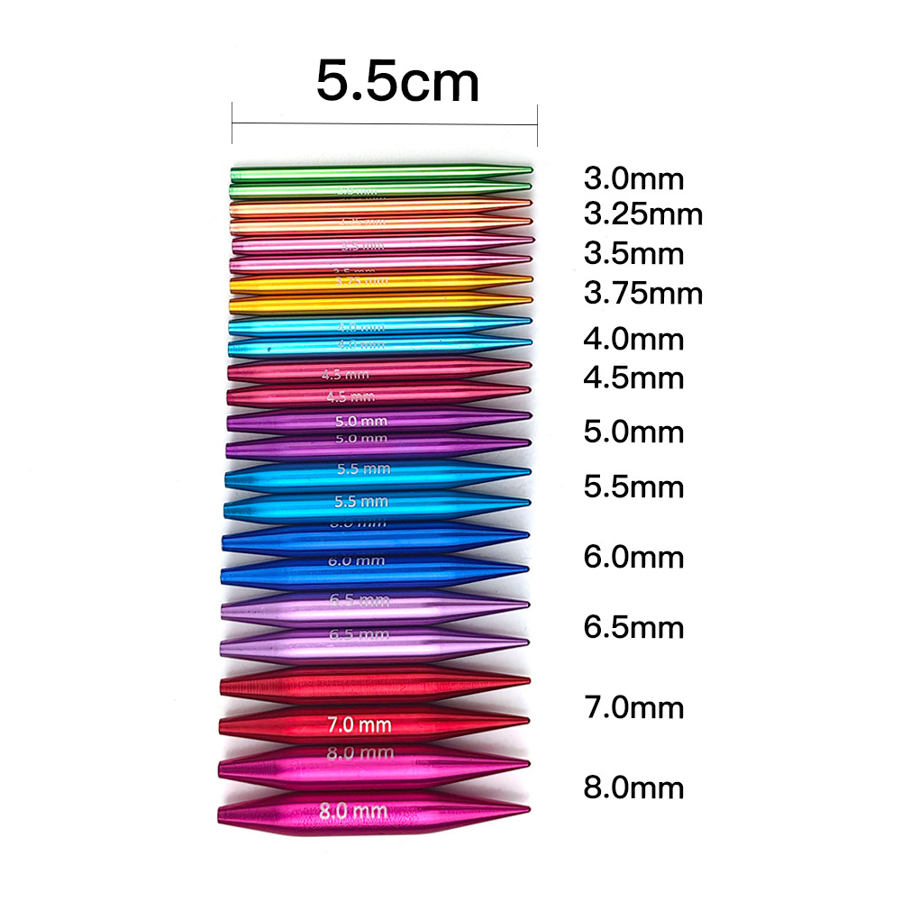 12쌍 교체 가능한 원형 바늘 세트 미니 숏 5.5cm - Knitting Needle Circular 리뷰 및 가격