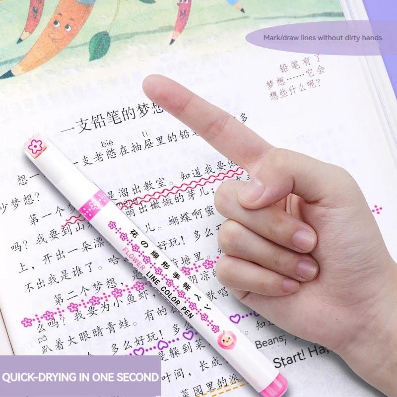 6Pcs 롤러 팁 커브 라이너 저널링 드로잉 학교 다채 - Art Craft Stationery 리뷰 및 가격