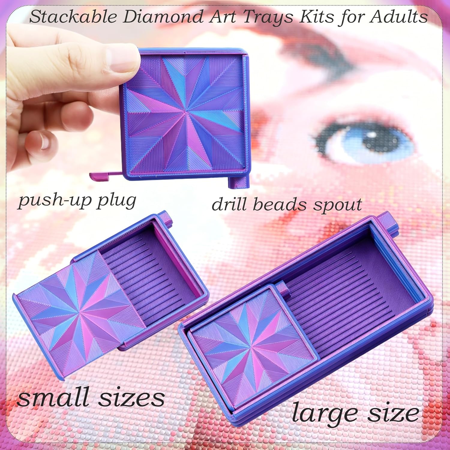 3 in 1 다이아몬드 아트 트레이(뚜껑 포함), 쌓을 - Art Craft Board 리뷰 및 가격